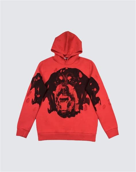 pochette givenchy rottweiler|Givenchy hoodie distressed.